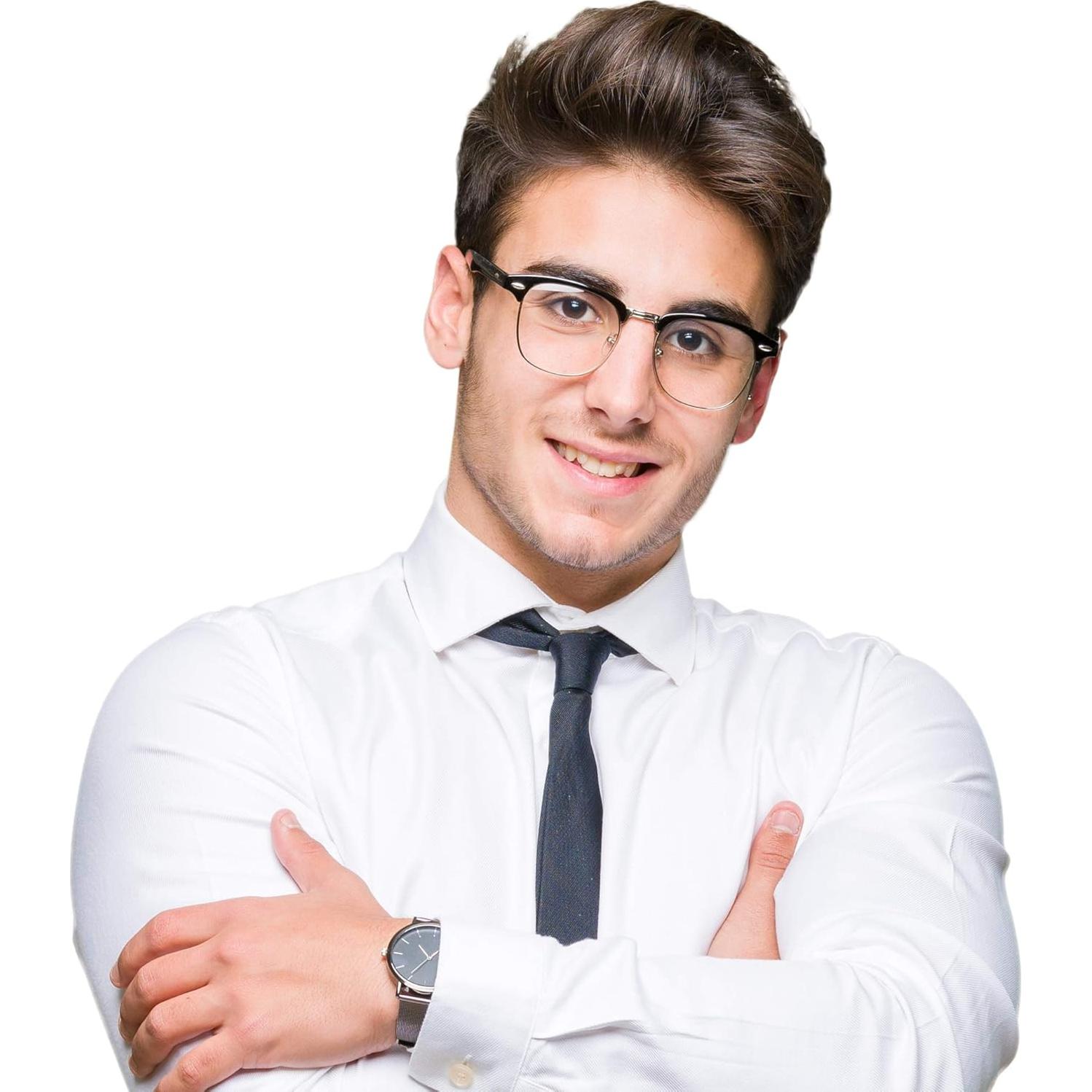 Gafas de Disfraz Skeleteen con Montura de Cuerno - Adultos y Niños