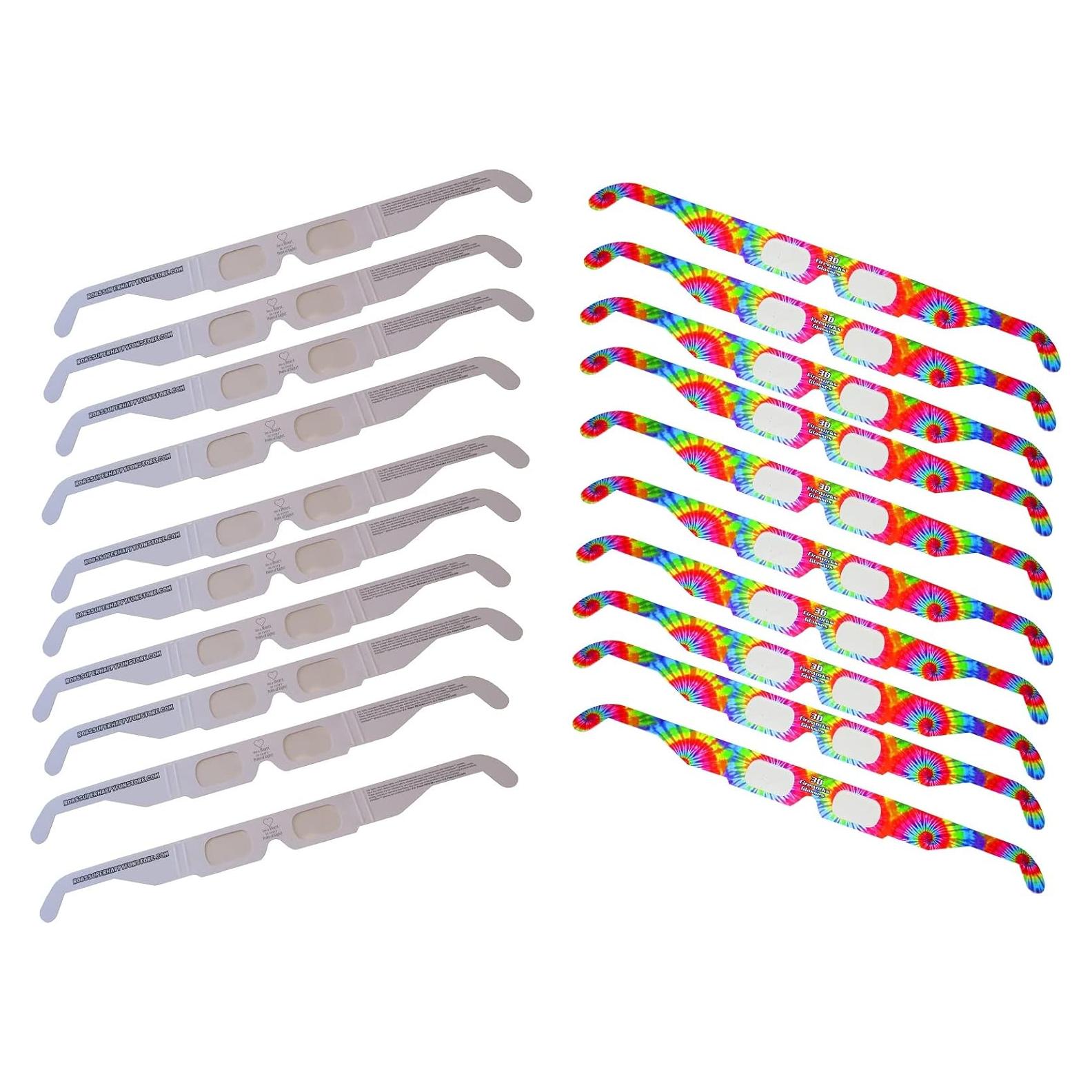 Gafas de Difracción de Fuegos Artificiales - 20 Piezas