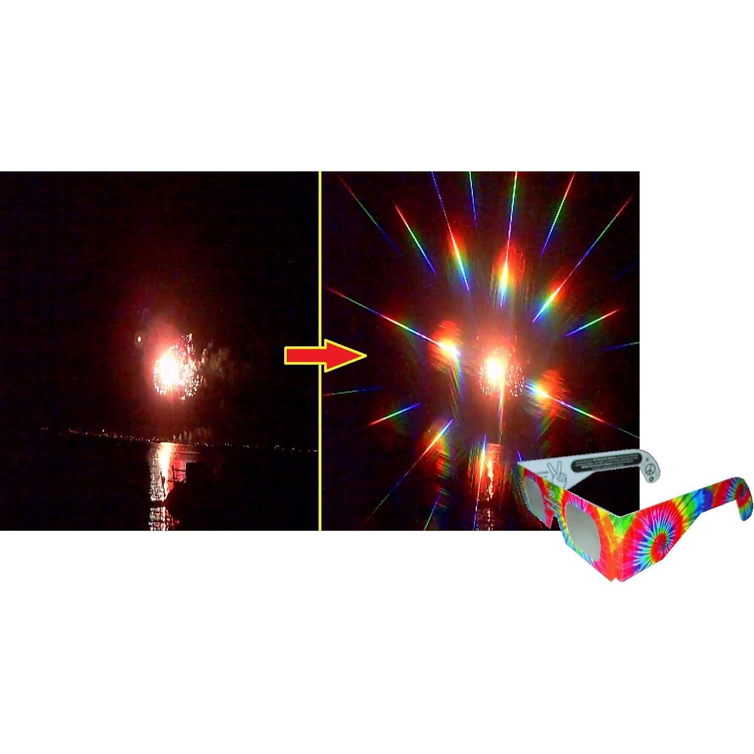 Gafas de Difracción de Fuegos Artificiales APO - 50 Unidades