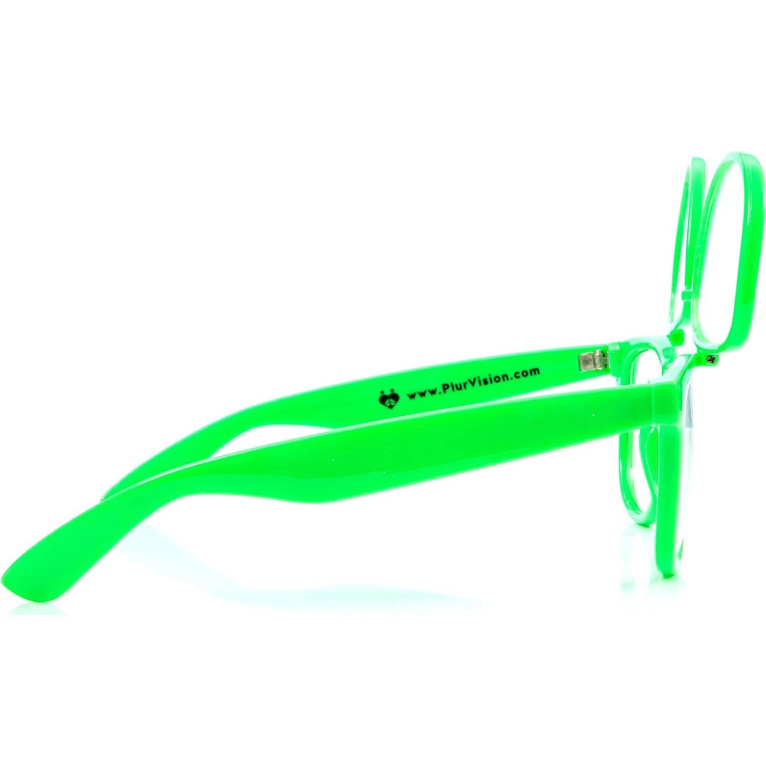 Gafas de Difracción Plegables Plur Vision Claras Verde