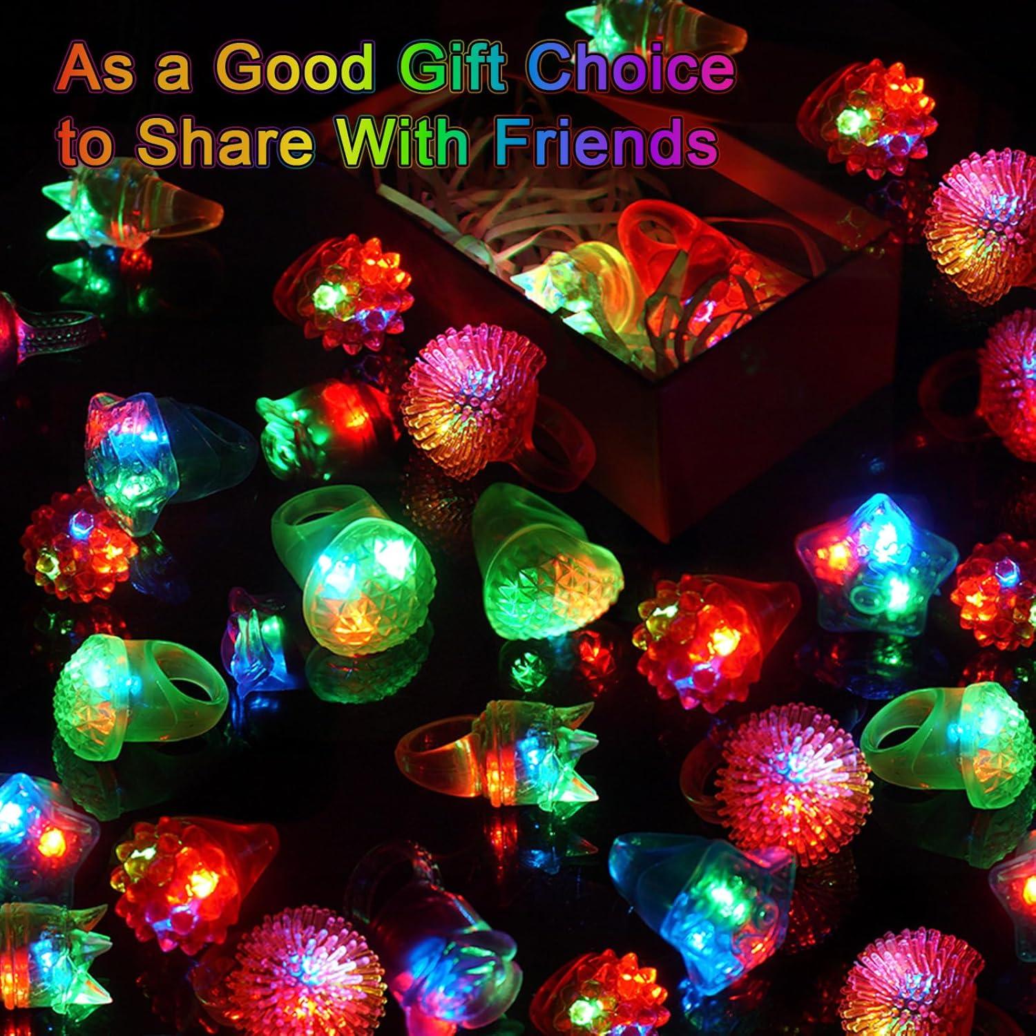 48 Anillos LED Iluminados OLUPP para Fiestas Brillantes