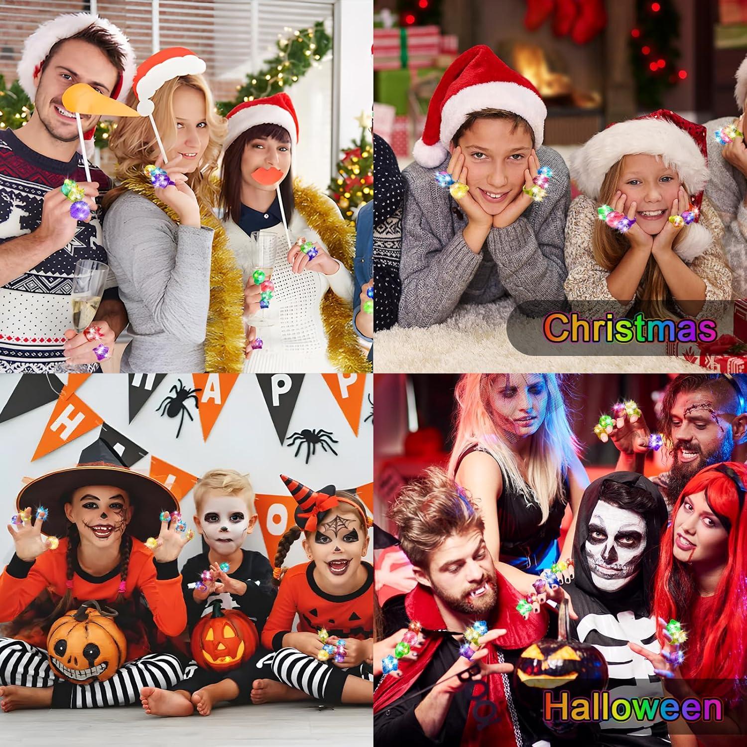 48 Anillos LED Iluminados OLUPP para Fiestas Brillantes