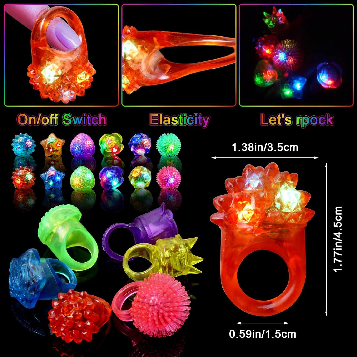 48 Anillos LED Iluminados OLUPP para Fiestas Brillantes