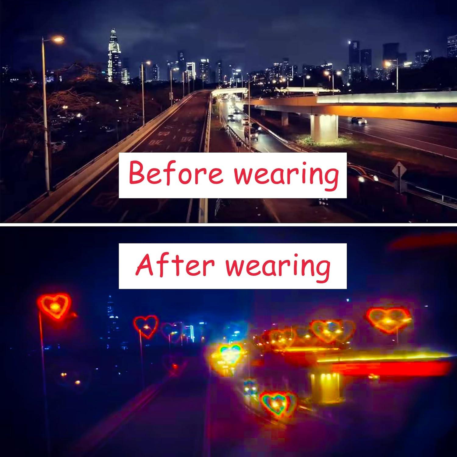 Gafas de Efecto de Difracción en Forma de Corazón - Unisex