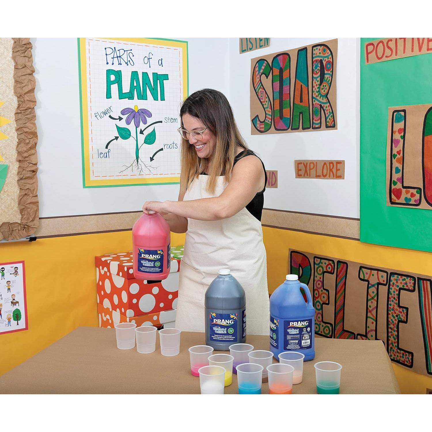 Pintura Tempera Lavable Prang 3,79 L Blanca No Tóxica