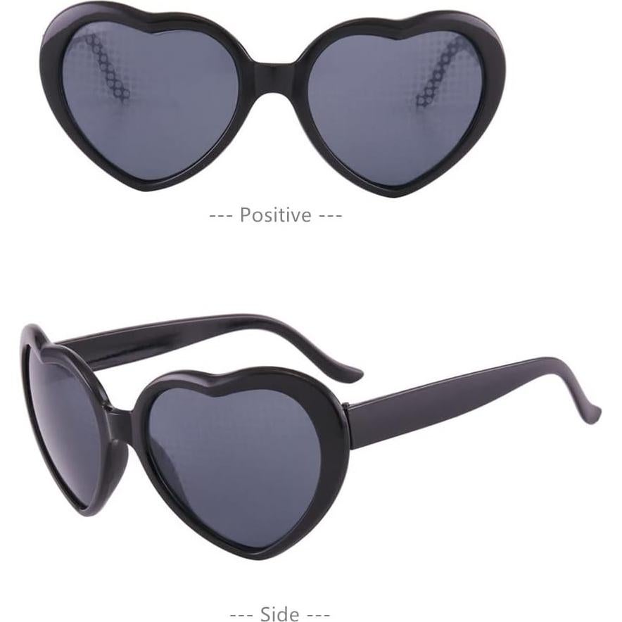 Gafas de sol LASPOR efecto corazón UV400 para fiestas