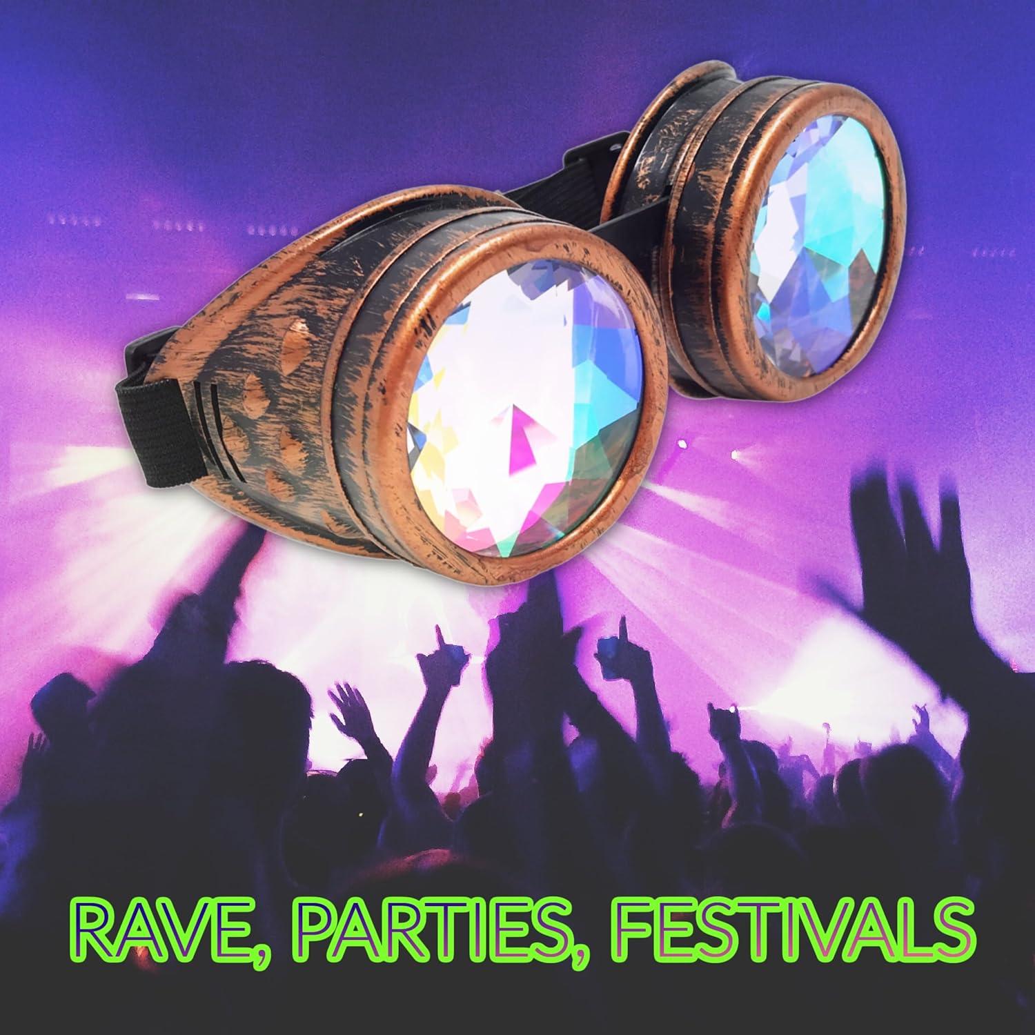 Gafas de Caleidoscopio Steampunk UmbrellaLaboratory Unisex