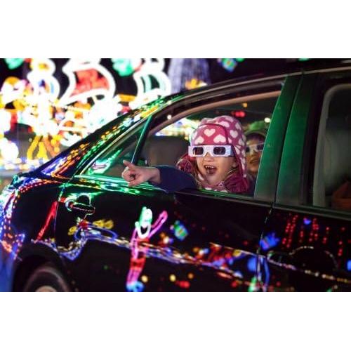 Gafas 3D Navideñas - 10 Pares con Efecto Holográfico