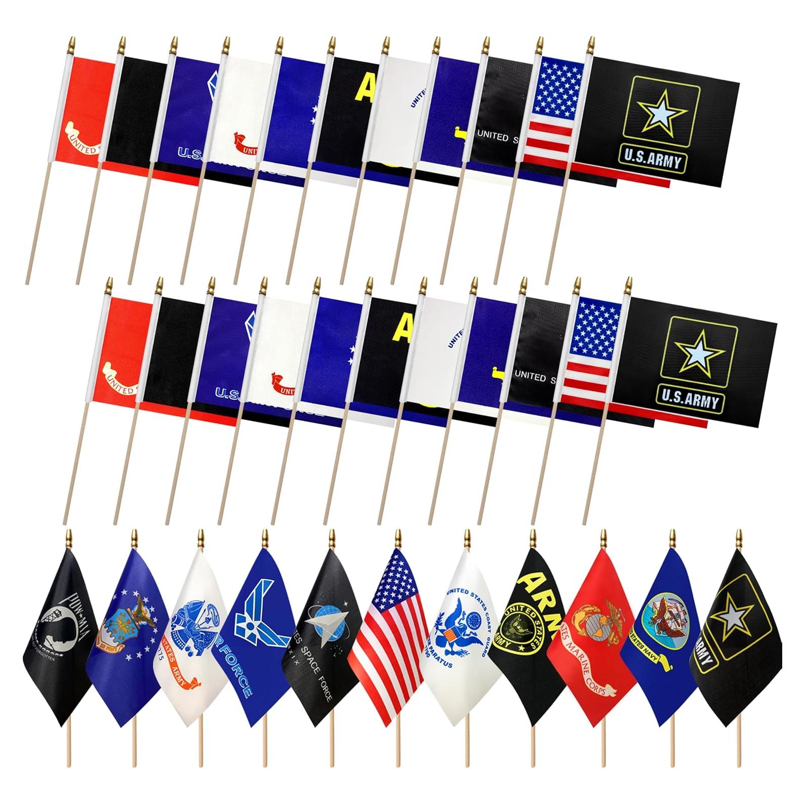 Conjunto de 22 Banderas Militares LyButty 14x20.8 cm