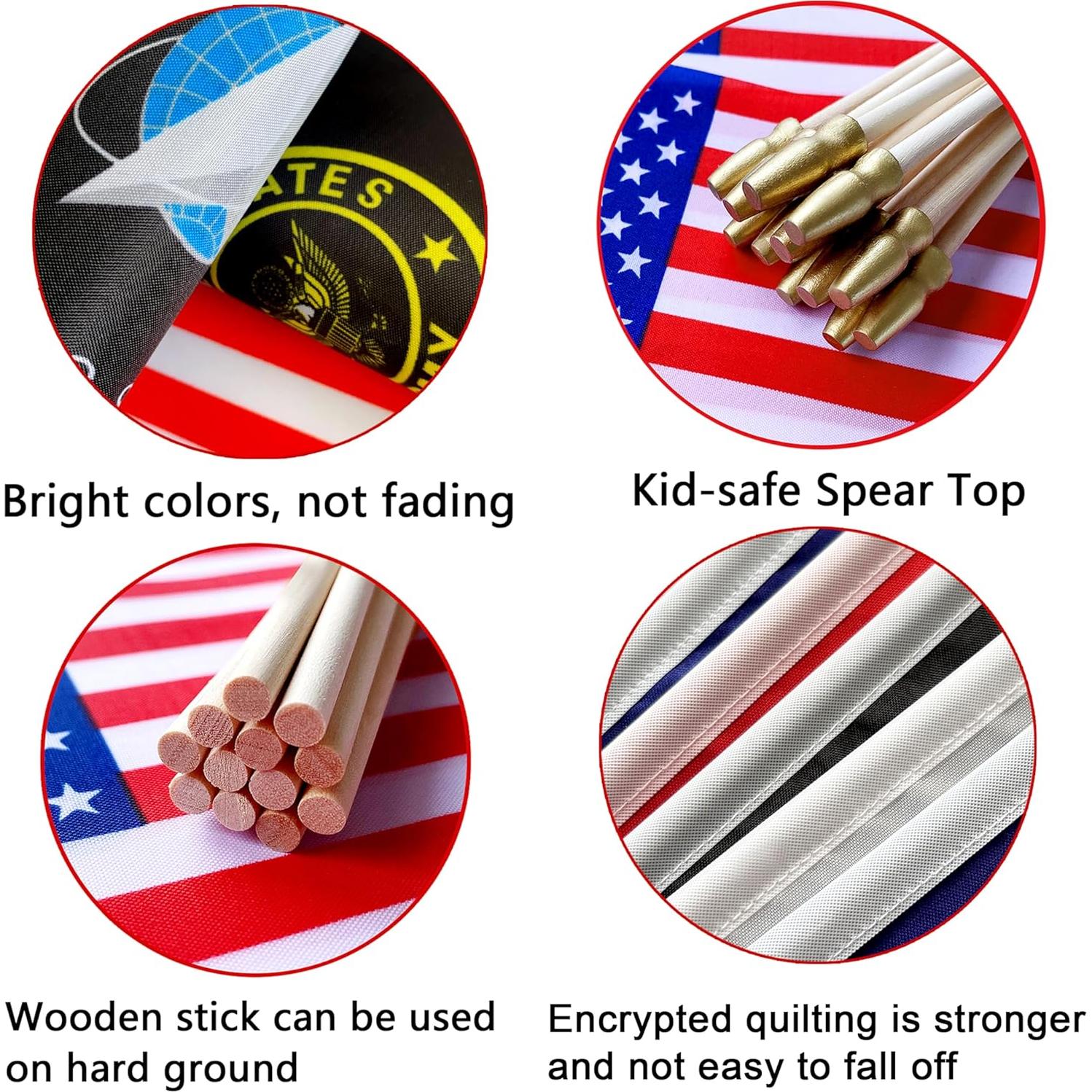 Conjunto de 22 Banderas Militares LyButty 14x20.8 cm