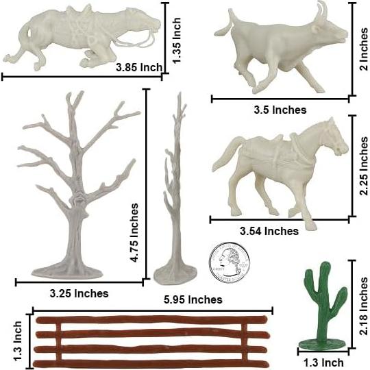 Juego de 15 Figuras de Rancho Desértico BMC Toys - Accesorios