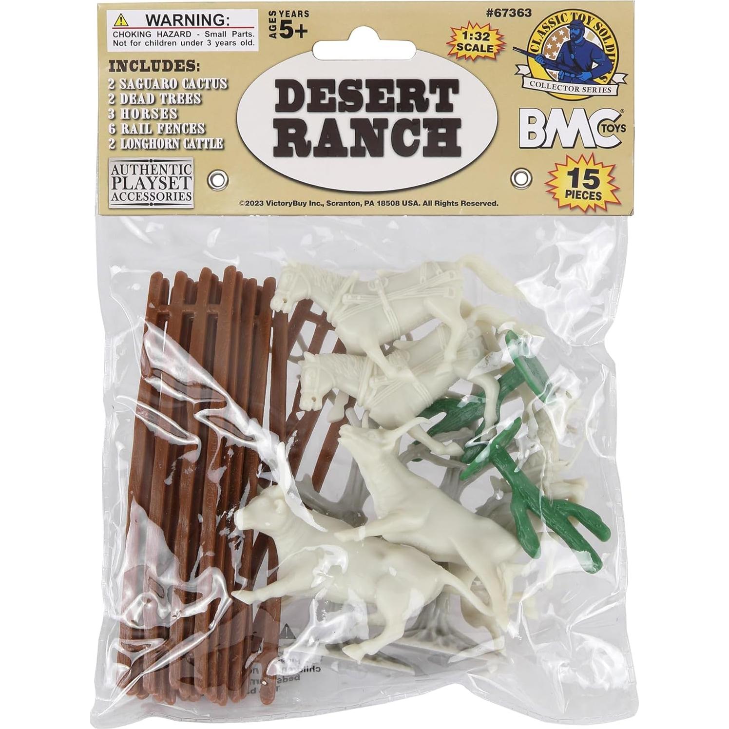 Juego de 15 Figuras de Rancho Desértico BMC Toys - Accesorios