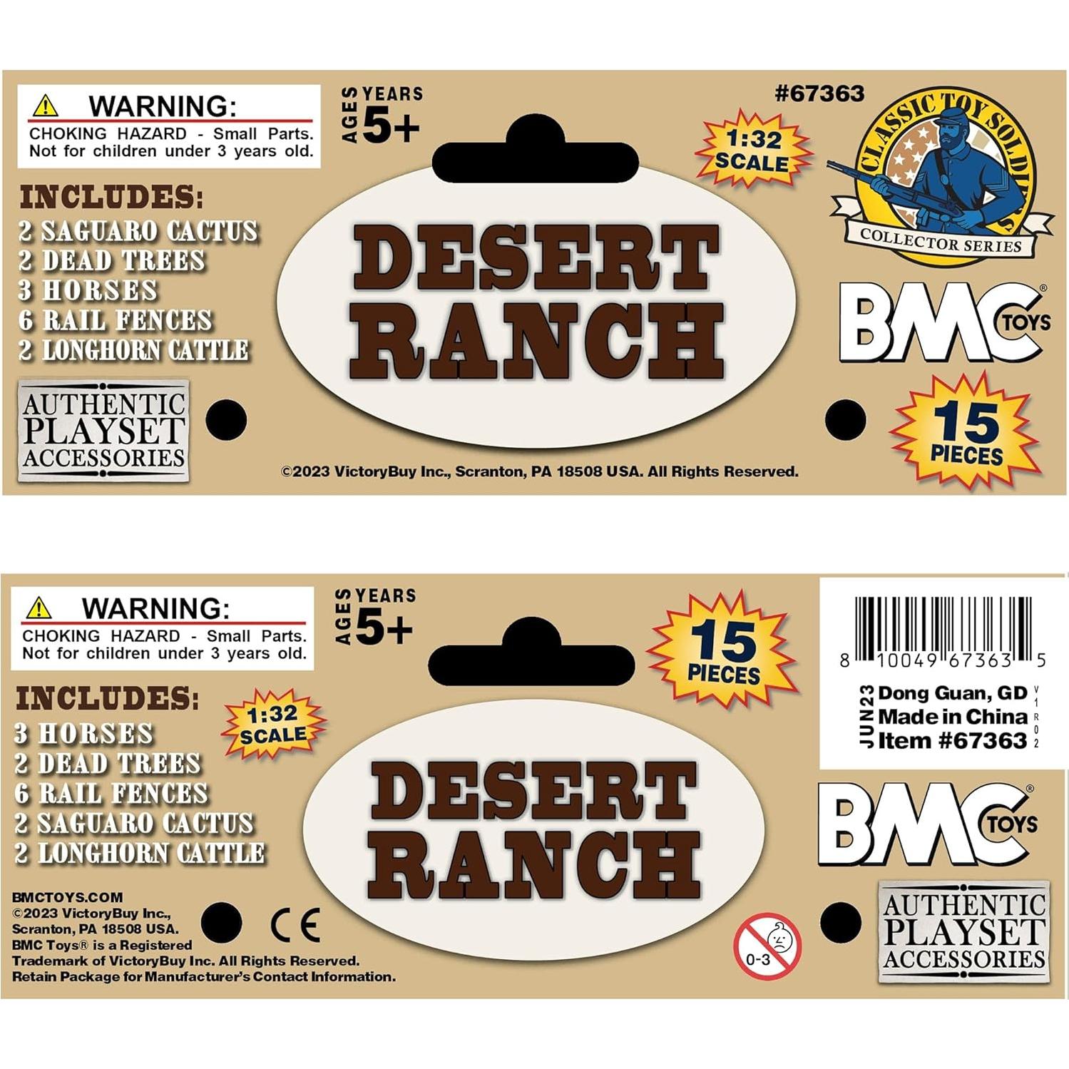 Juego de 15 Figuras de Rancho Desértico BMC Toys - Accesorios