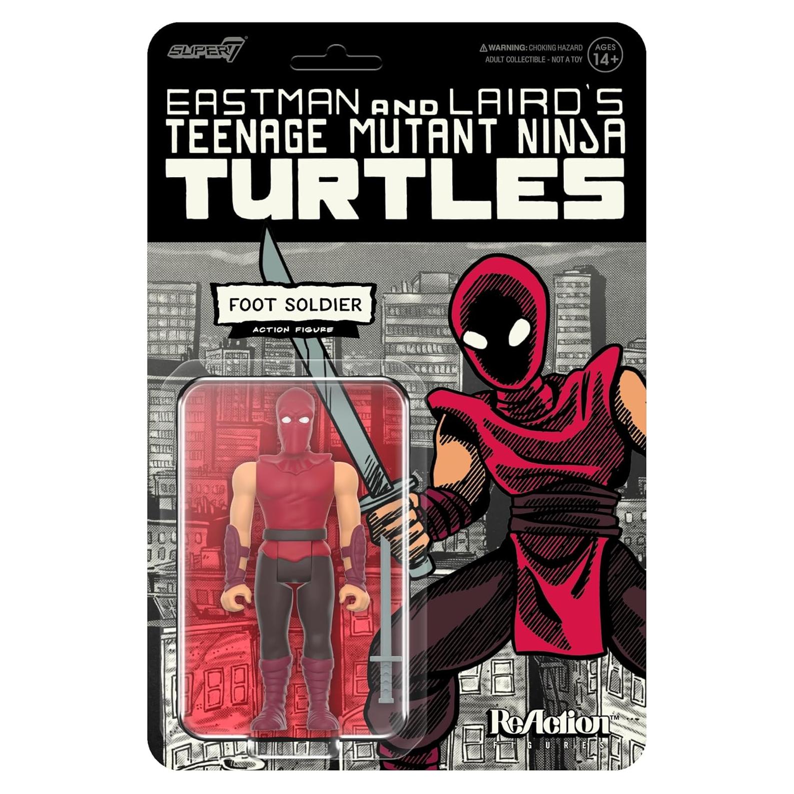 Figura de Acción Super7 TMNT Soldado Pie Color Cómic 3.75"