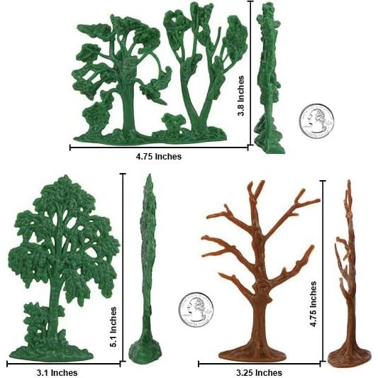 Juego de Figuras de Árboles Woodland BMC Toys - 8 Piezas