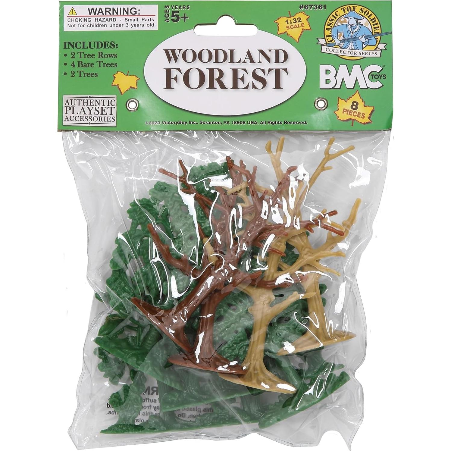 Juego de Figuras de Árboles Woodland BMC Toys - 8 Piezas