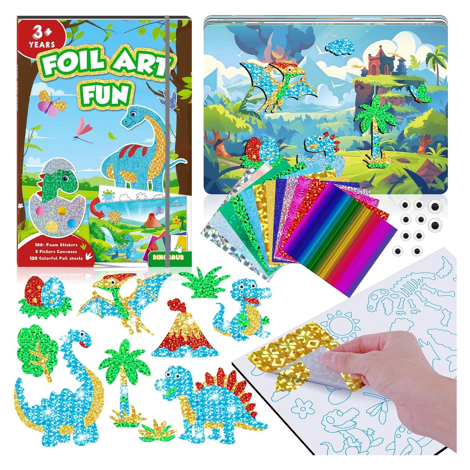 Homicozy Kit de Arte con Foil Dinosaurio 278 Piezas