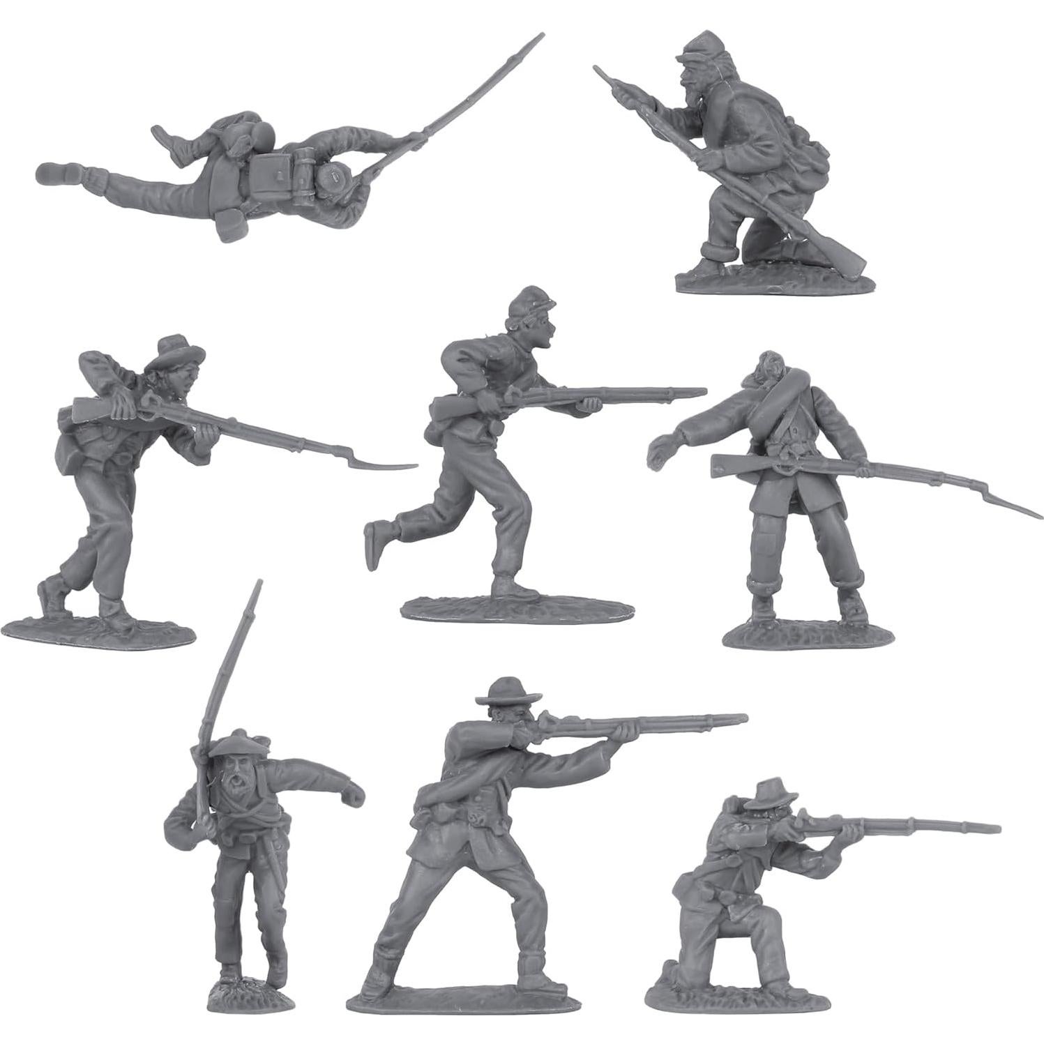 Figuras de Soldados de Plástico BMC Guerra Civil Americana 32pc