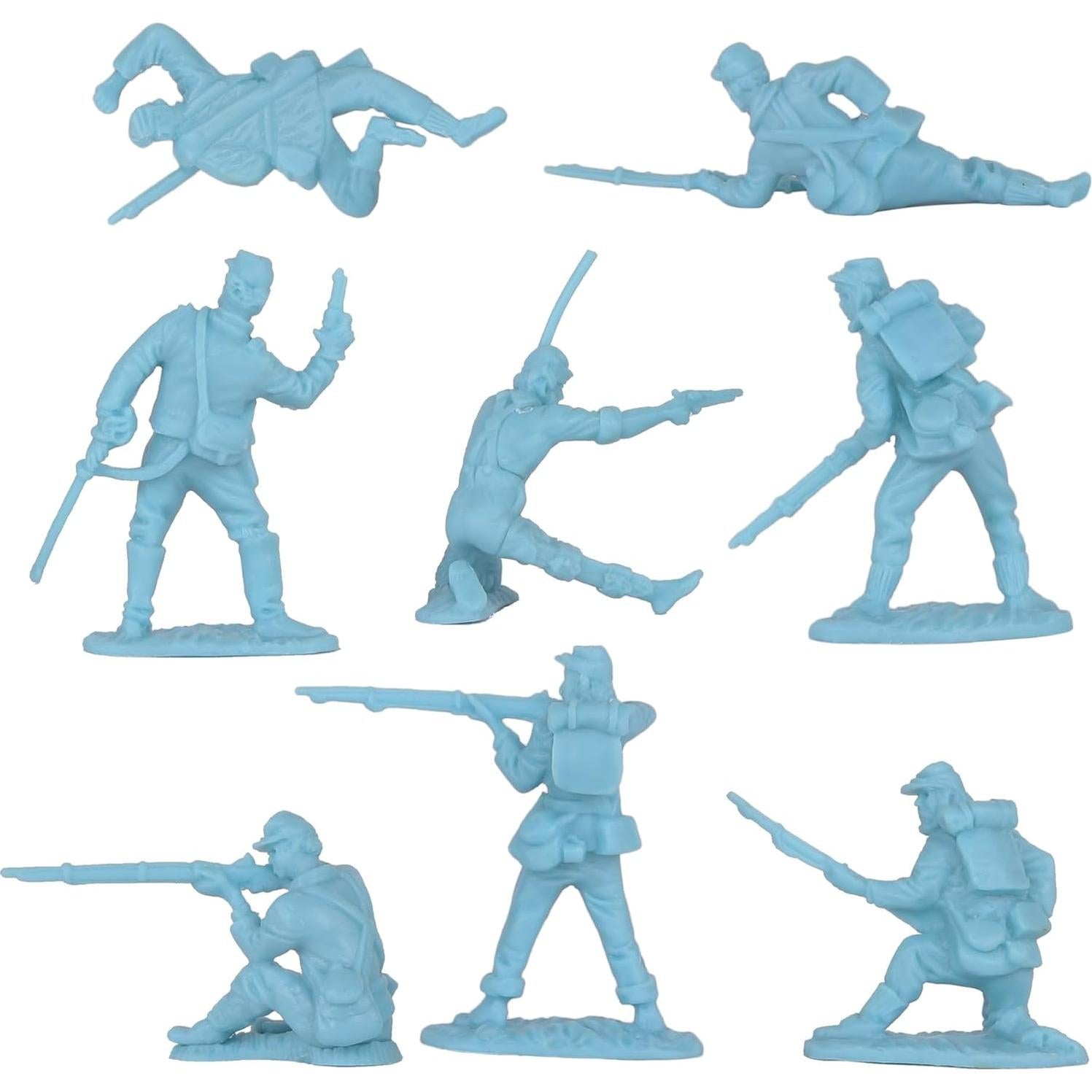 Figuras de Soldados de Plástico BMC Guerra Civil Americana 32pc