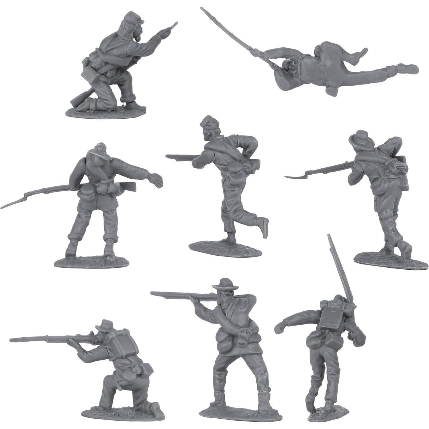 Figuras de Soldados de Plástico BMC Guerra Civil Americana 32pc