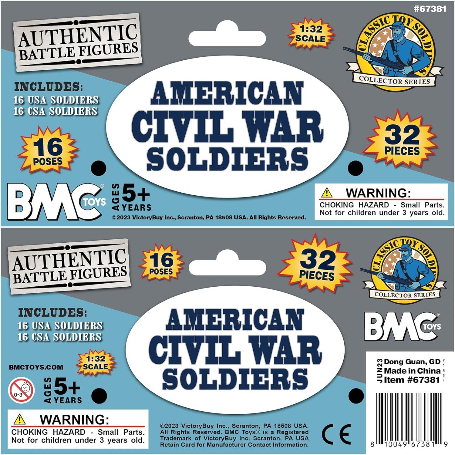 Figuras de Soldados de Plástico BMC Guerra Civil Americana 32pc