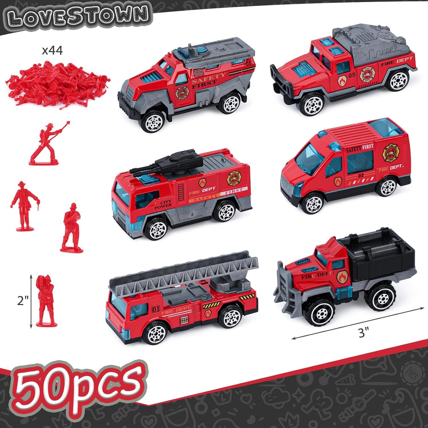 Juego de Juguetes de Bomberos LOVESTOWN 50PCS para Niños