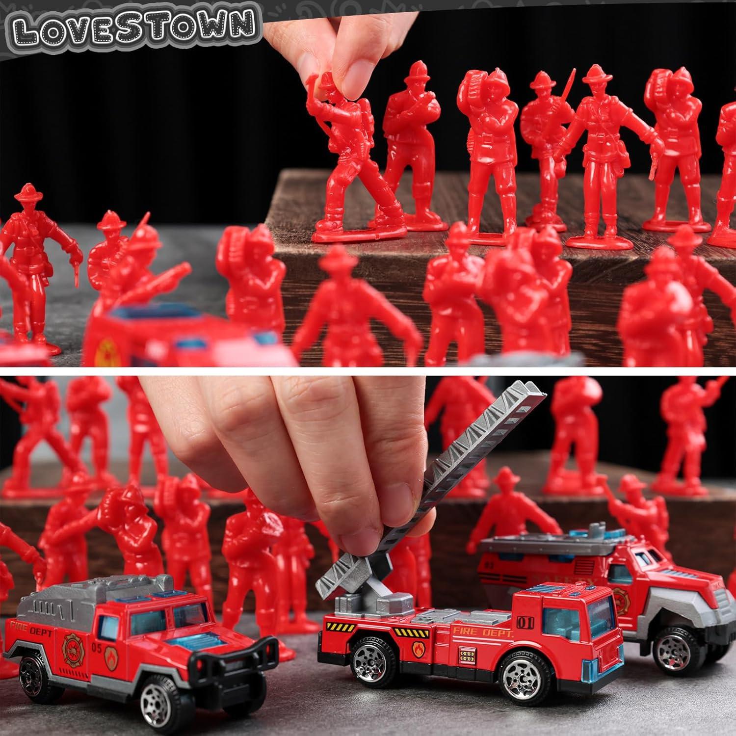 Juego de Juguetes de Bomberos LOVESTOWN 50PCS para Niños