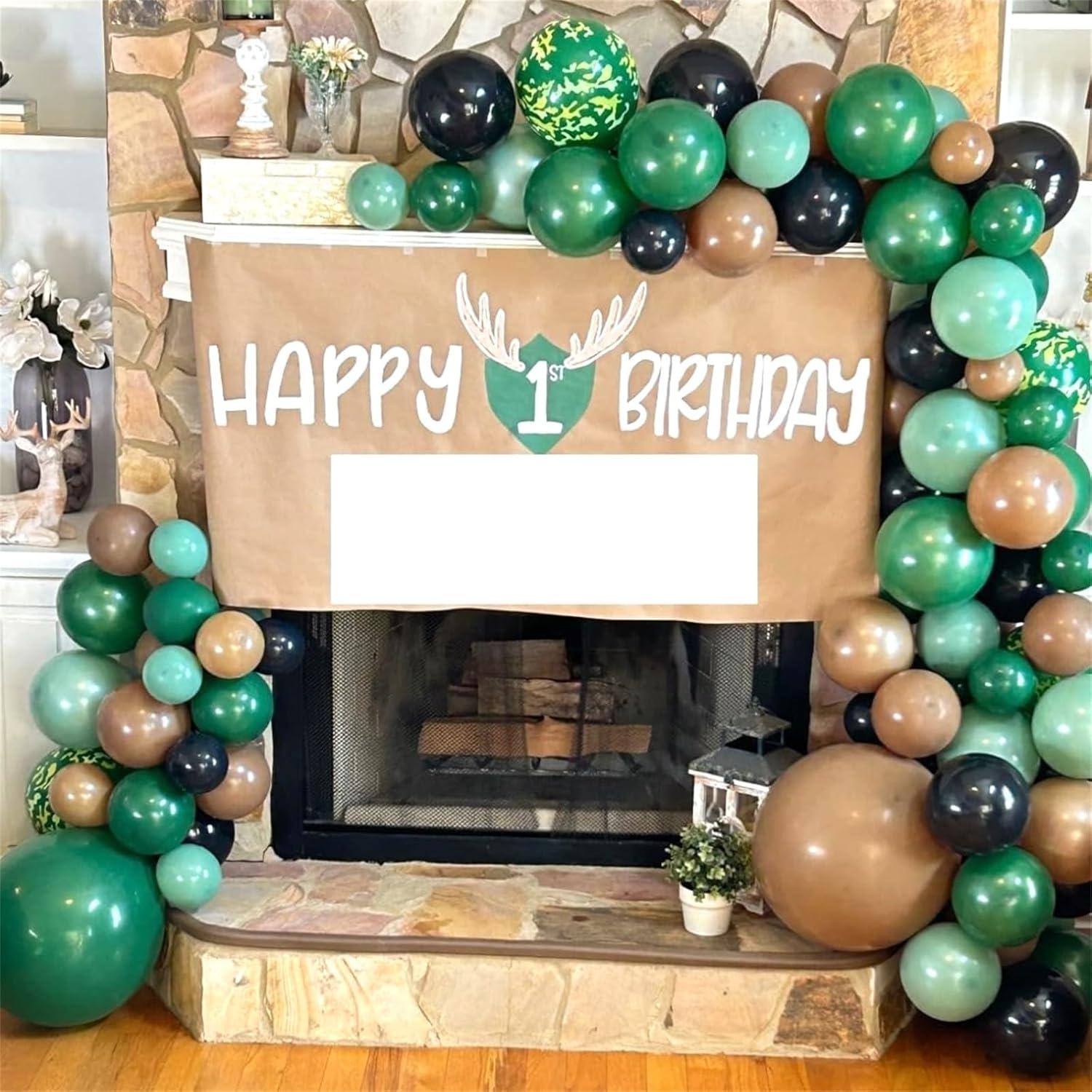 Juego de Globos Camuflaje HILAVO 30.48 cm Verde Marrón 35 Pzas