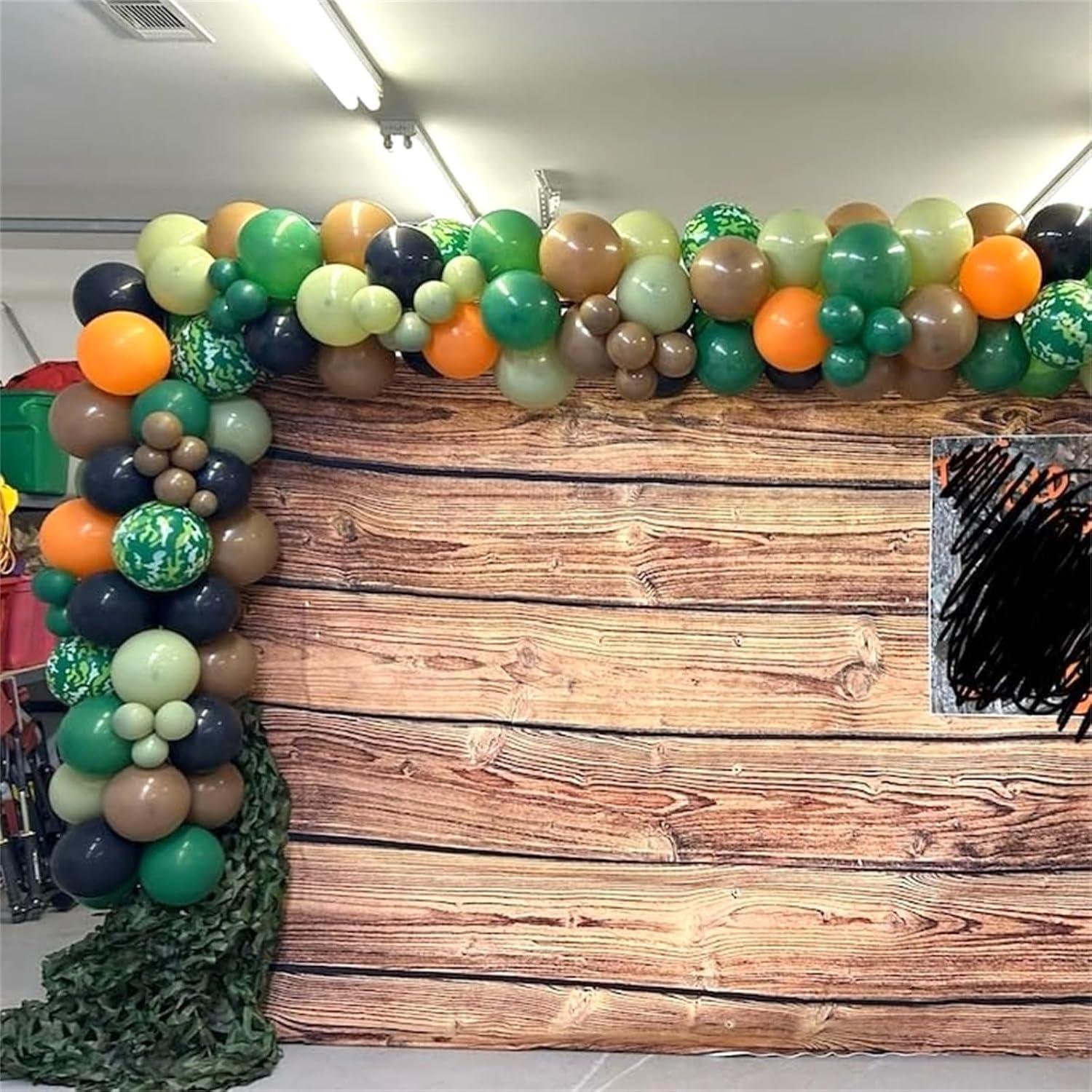 Juego de Globos Camuflaje HILAVO 30.48 cm Verde Marrón 35 Pzas