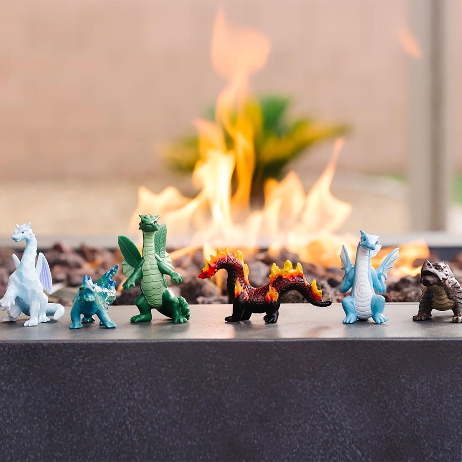 Figuras de Dragón Elemental Safari Ltd. - 6 Miniaturas