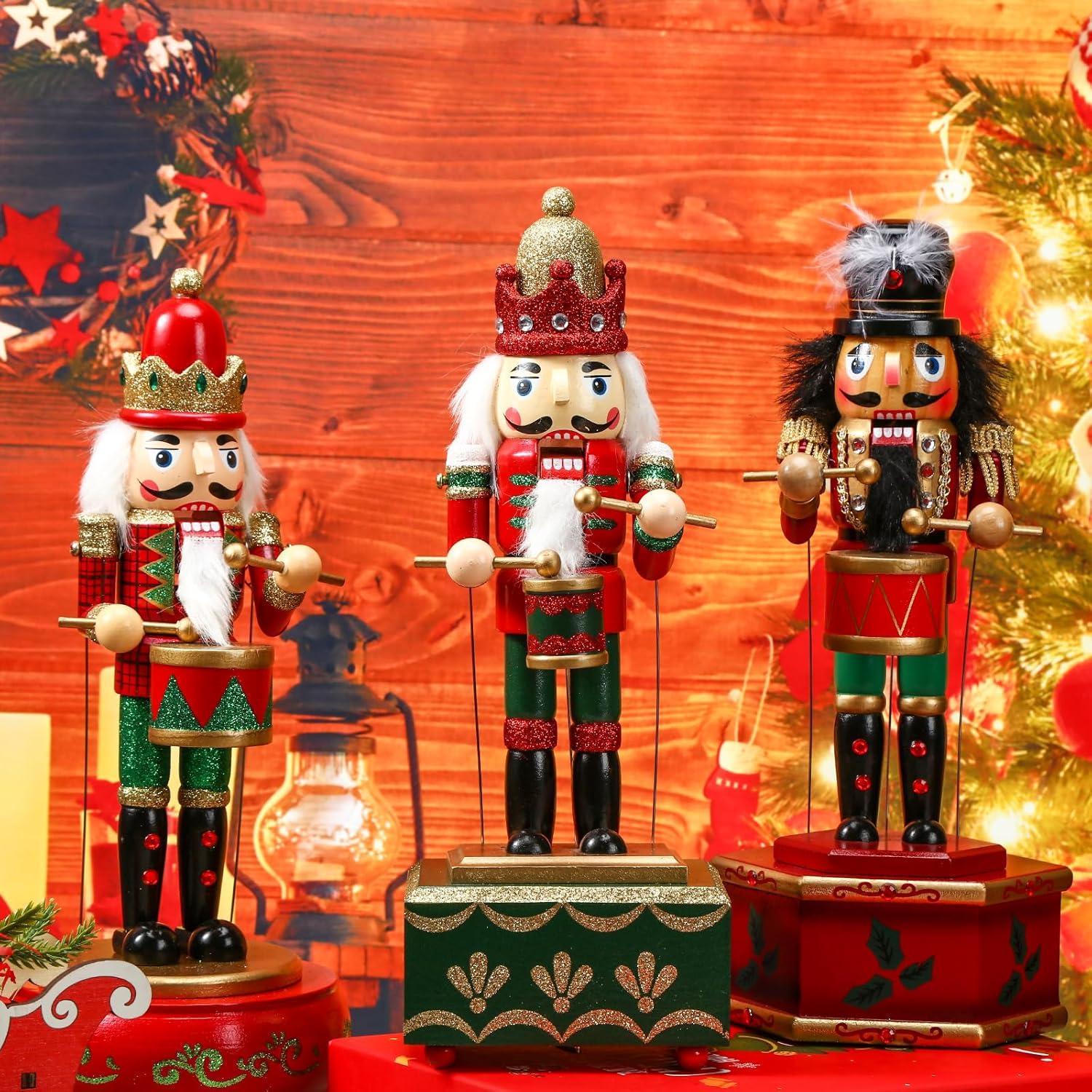 Caja Musical Cascanueces Soaoo 3 Piezas Madera Decorativa