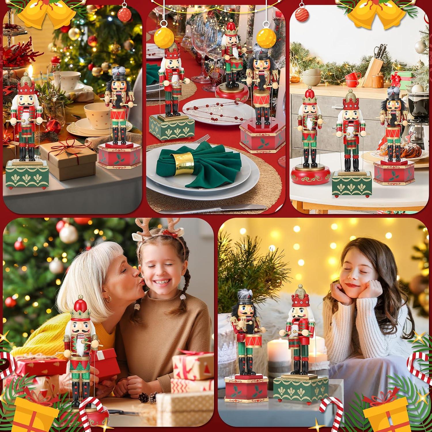 Caja Musical Cascanueces Soaoo 3 Piezas Madera Decorativa