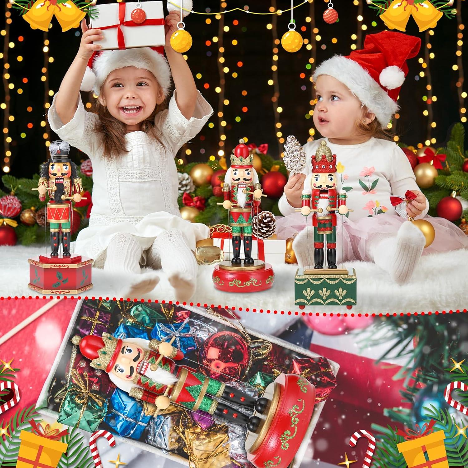 Caja Musical Cascanueces Soaoo 3 Piezas Madera Decorativa