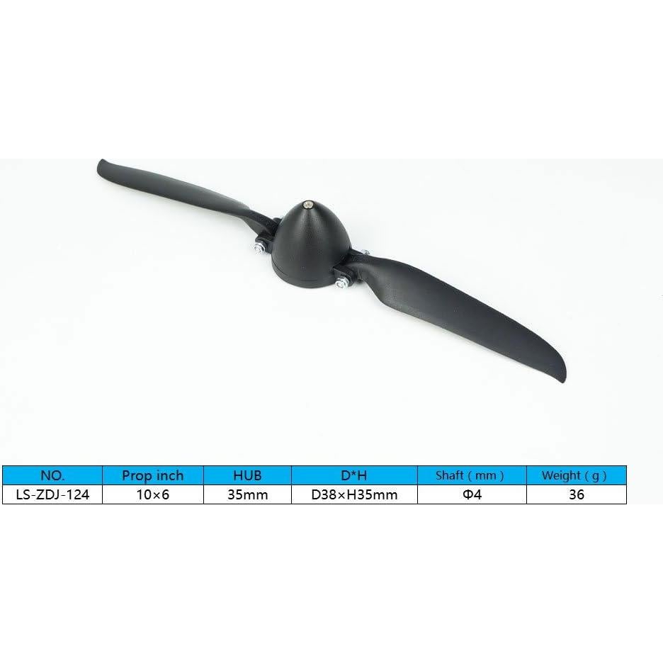 Hélice Plegable Viloga RC 10x15cm Eje 4.0mm Spinner D38mm