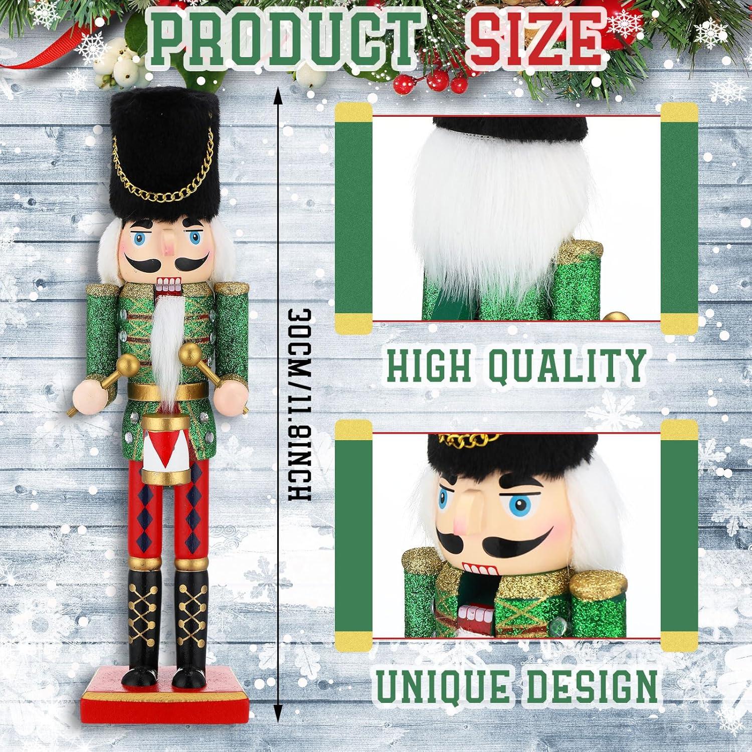 Cascanueces de Navidad Gejoy 30.48 cm Madera Artesanía Elegante