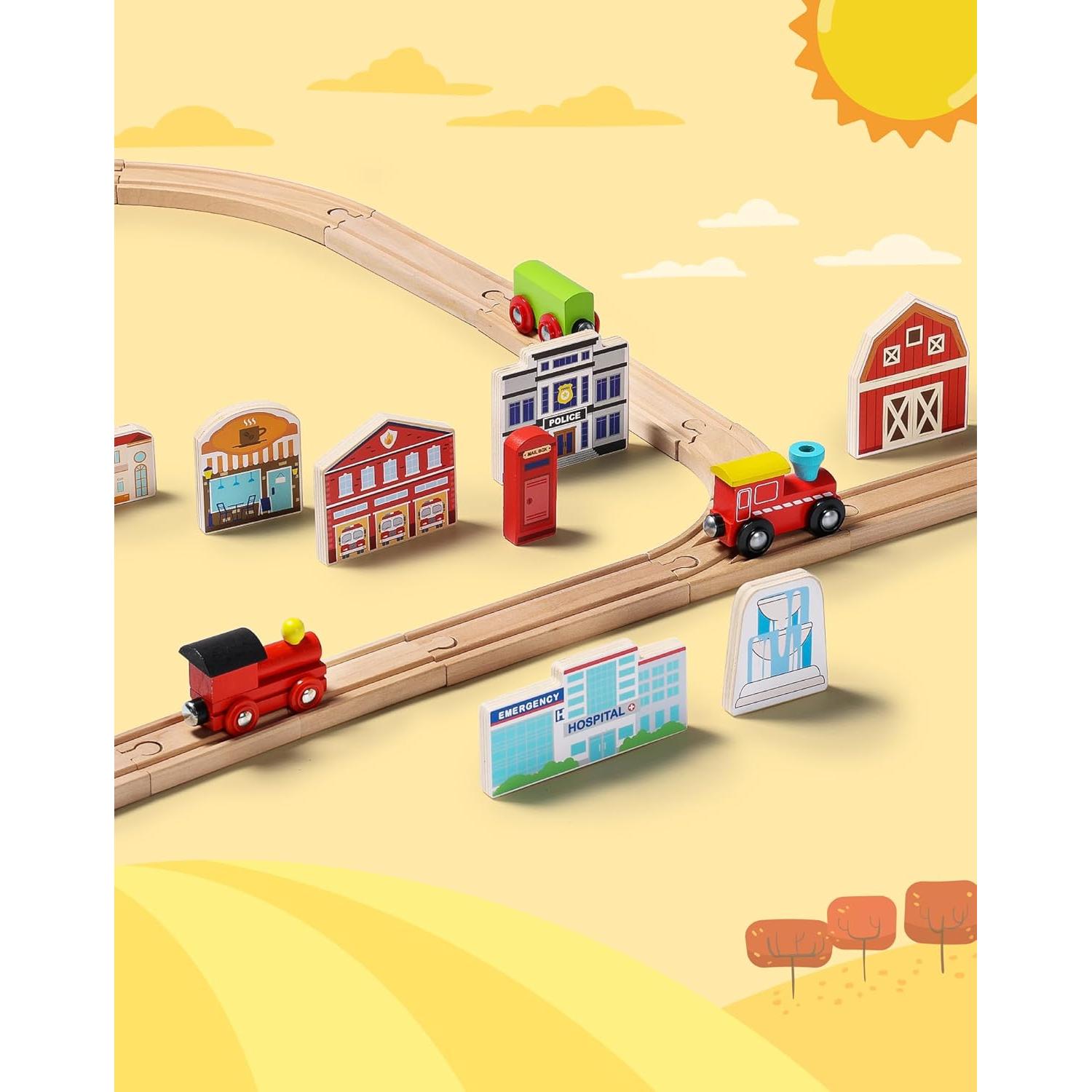 Juego de Ciudad de Madera SainSmart Jr. 30 Pcs para Niños