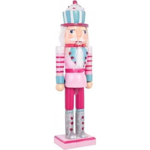 Figura de Cascanueces Rosa PASOLABE 35.5 cm Adorno Navideño