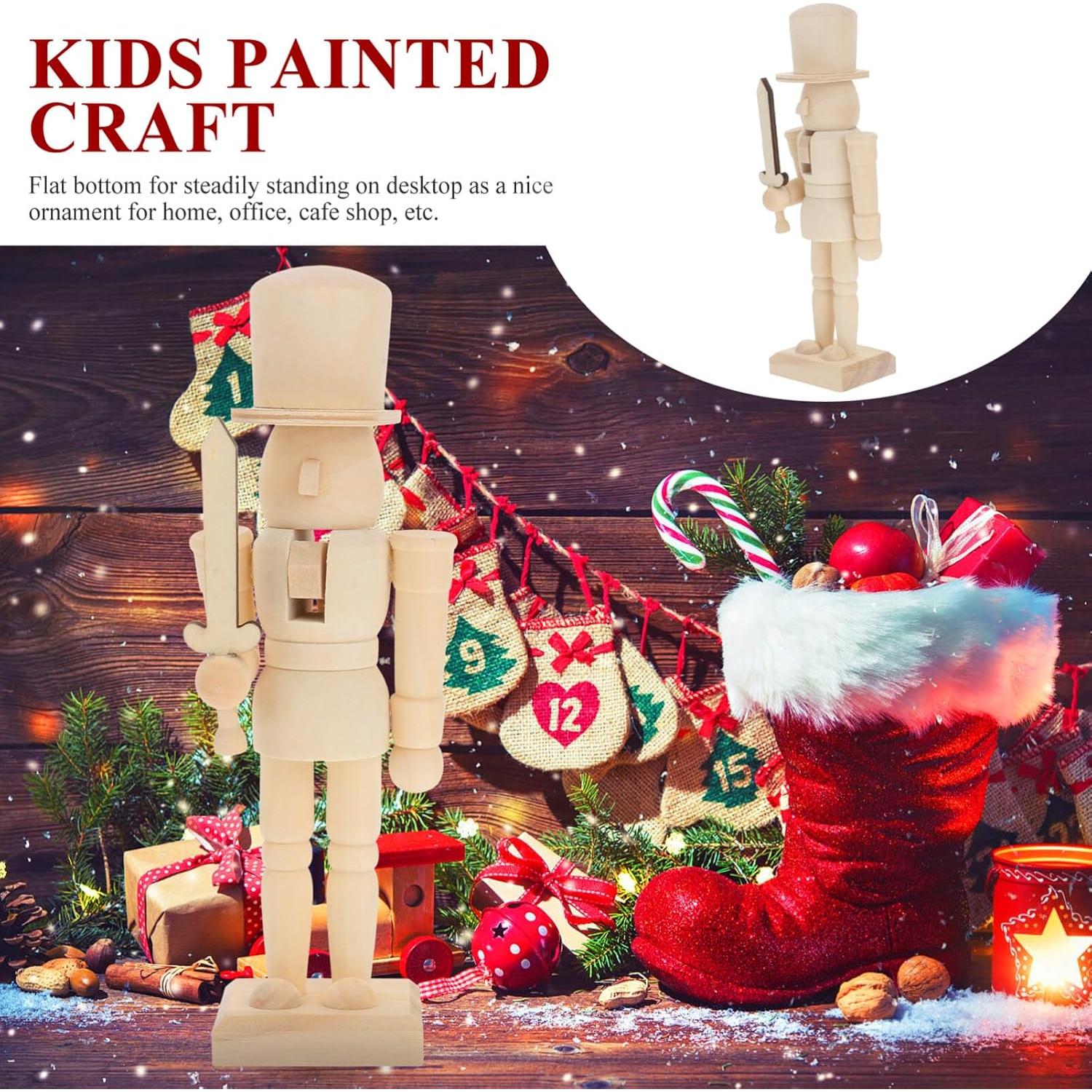 Títere de Madera Sin Pintar Ciieeo 20.5x5.5x4.6cm DIY