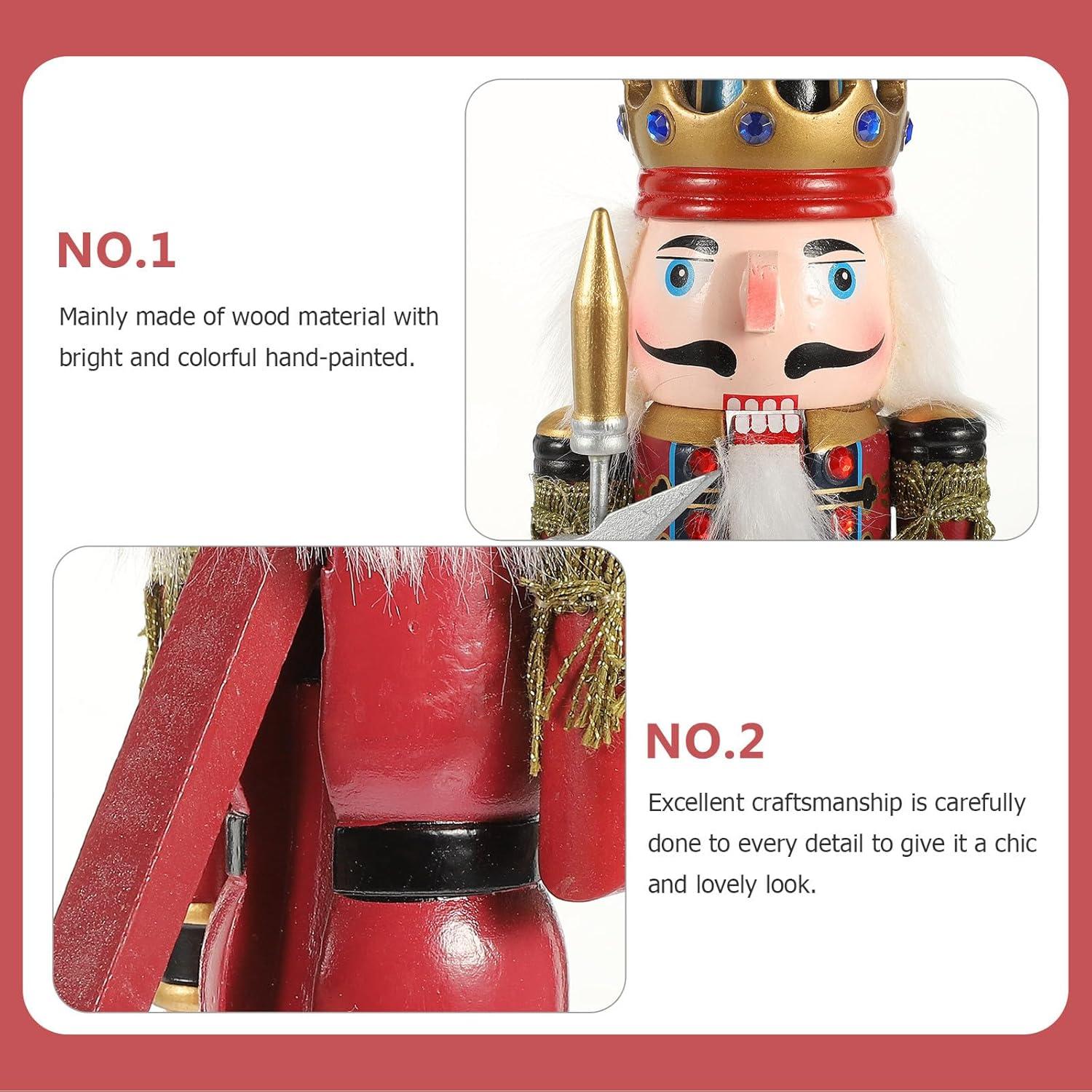 Figura de Cascanueces Navideño BESPORTBLE 30 cm Madera Decorativa