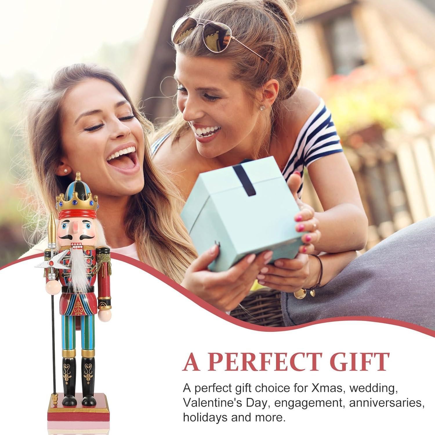 Figura de Cascanueces Navideño BESPORTBLE 30 cm Madera Decorativa