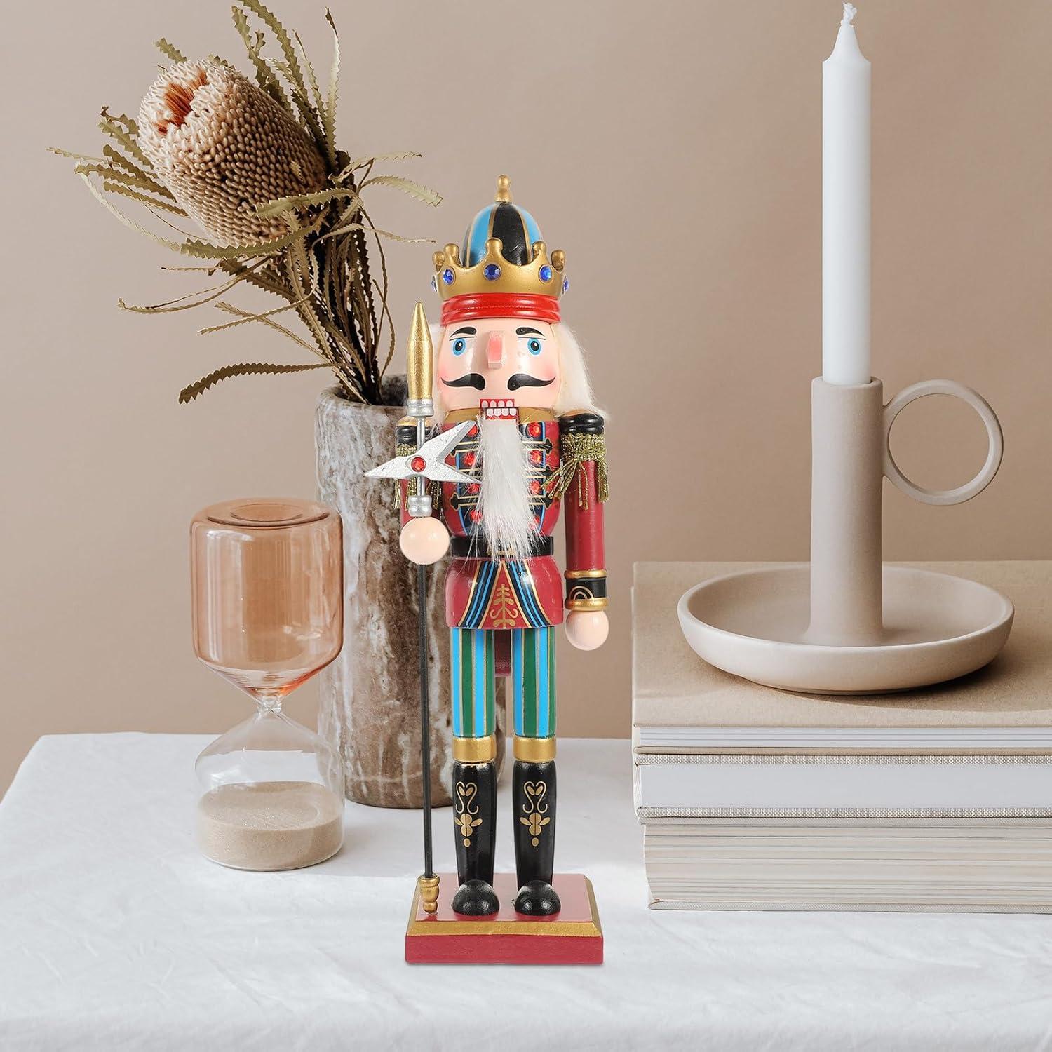 Figura de Cascanueces Navideño BESPORTBLE 30 cm Madera Decorativa