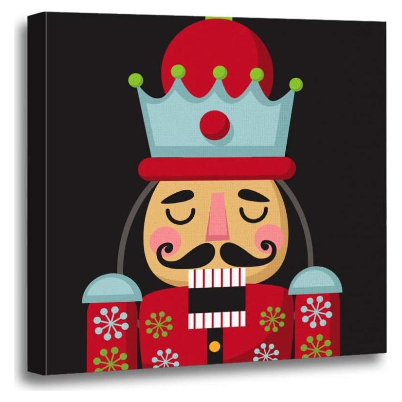 Pintura en Lienzo 30x30 cm Ansouyi Muñeco de Nieve Navidad