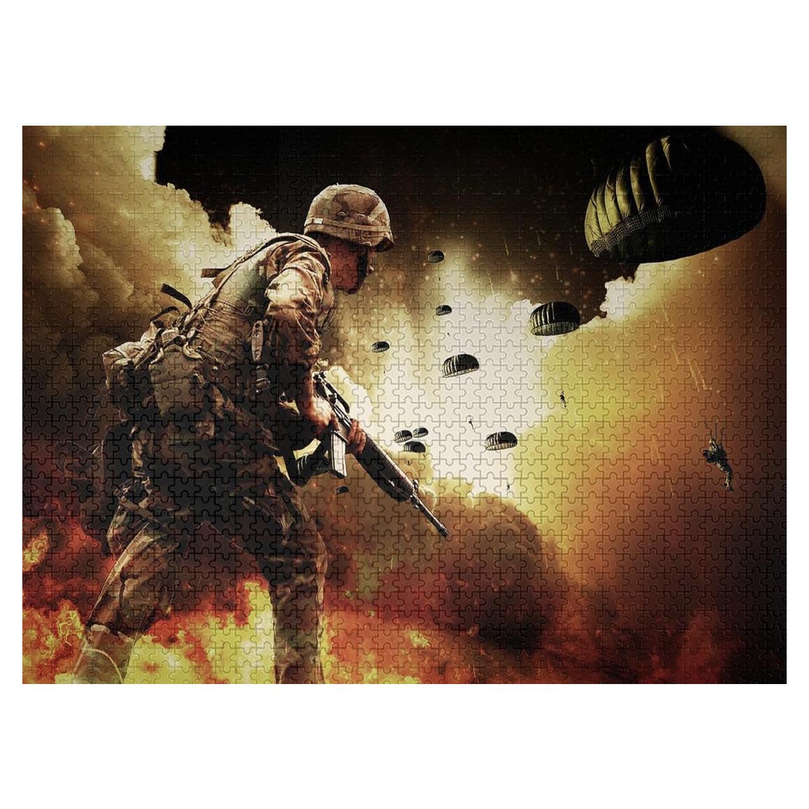 Rompecabezas de Madera 1000 Piezas Soldados de Guerra TWBVG