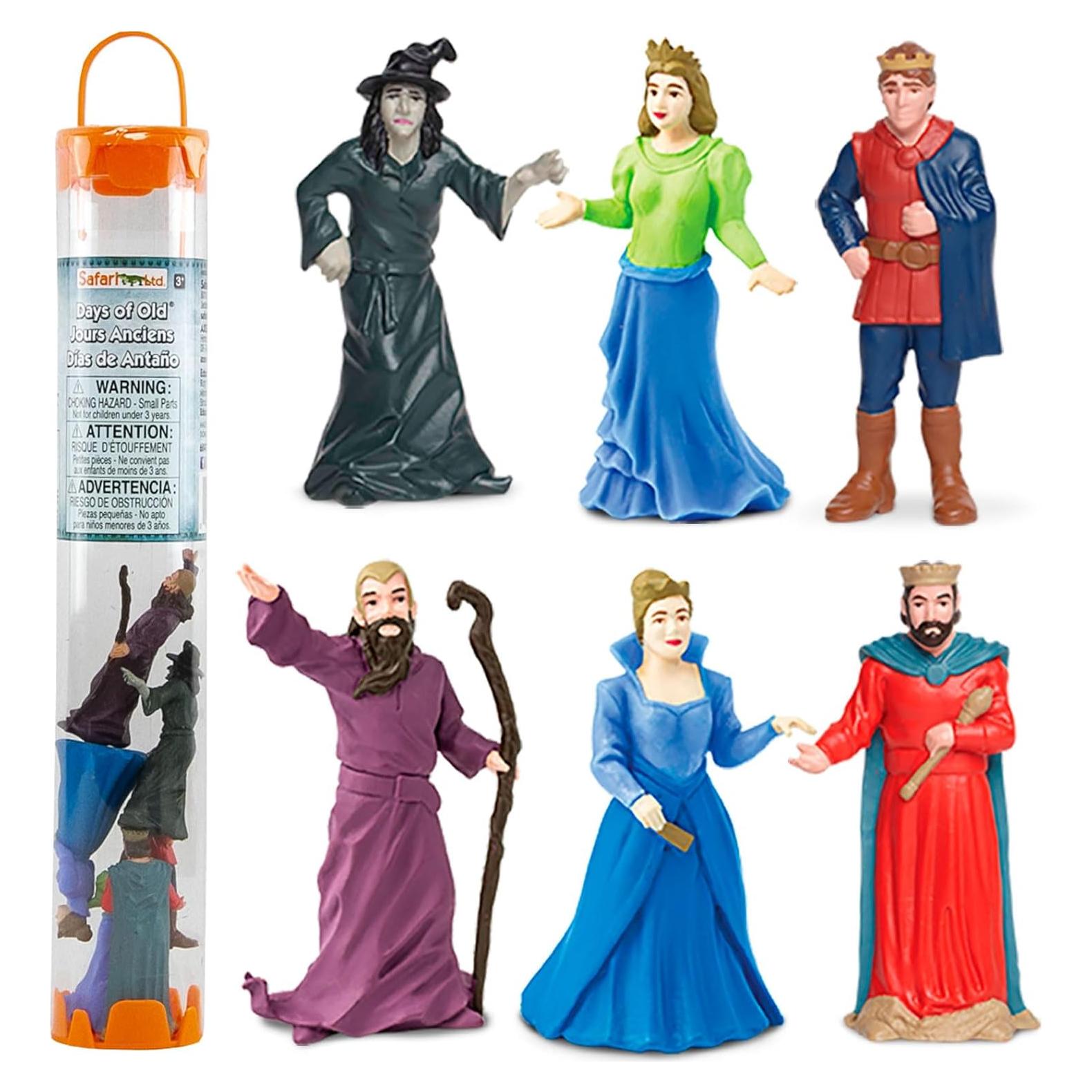 Figuritas Medievales Safari Ltd - Mago, Bruja, Rey, Reina, Príncipe