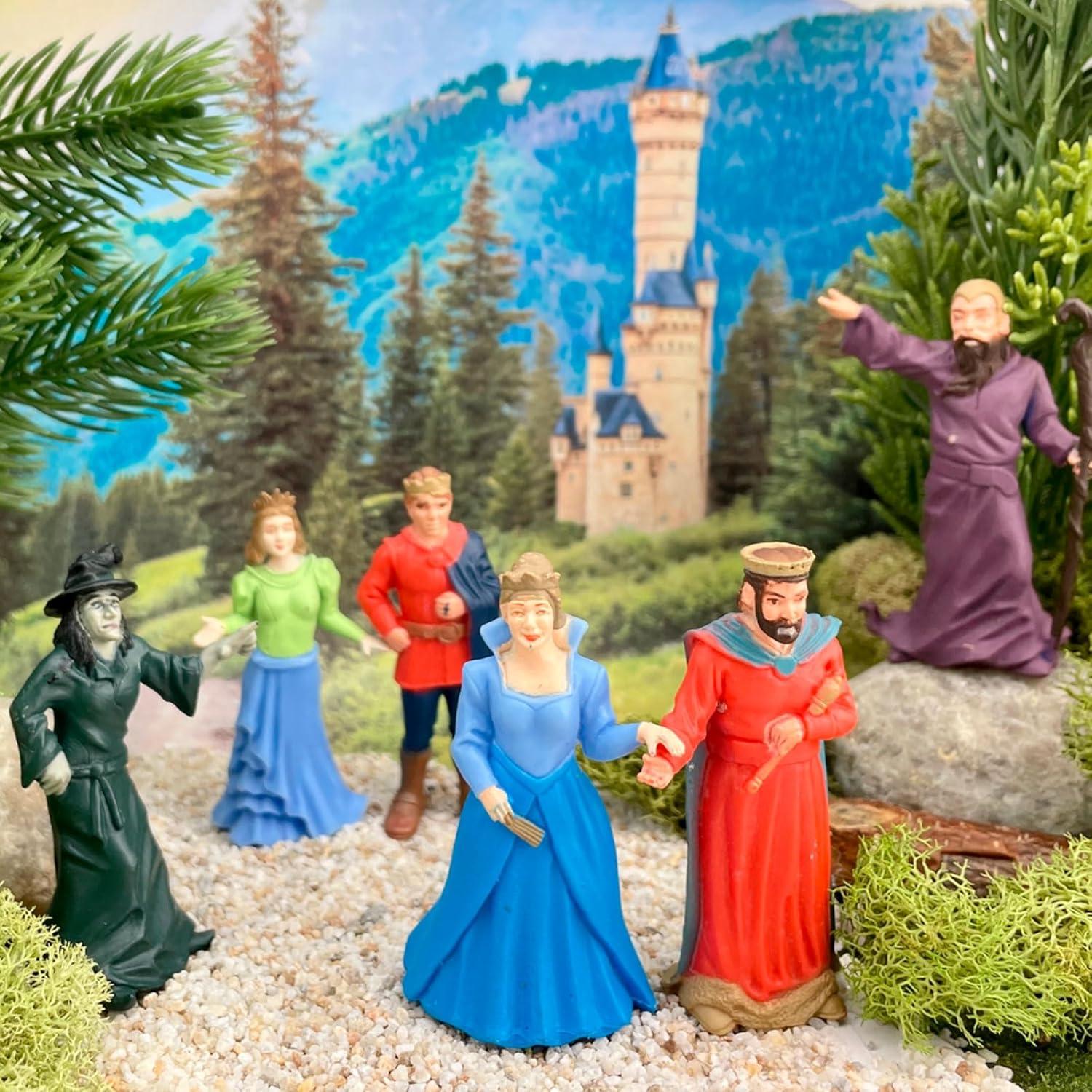 Figuritas Medievales Safari Ltd - Mago, Bruja, Rey, Reina, Príncipe