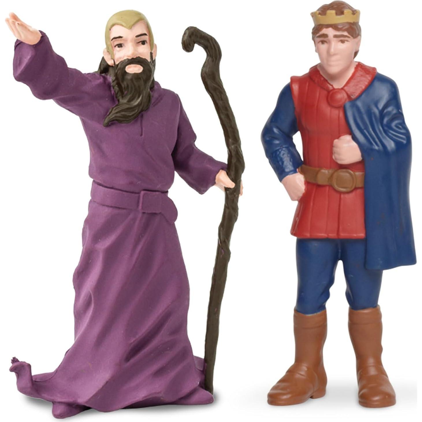 Figuritas Medievales Safari Ltd - Mago, Bruja, Rey, Reina, Príncipe