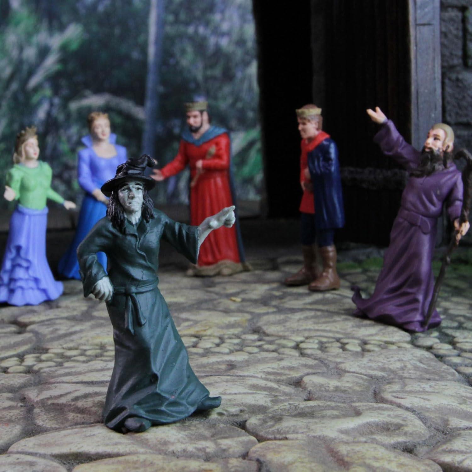 Figuritas Medievales Safari Ltd - Mago, Bruja, Rey, Reina, Príncipe