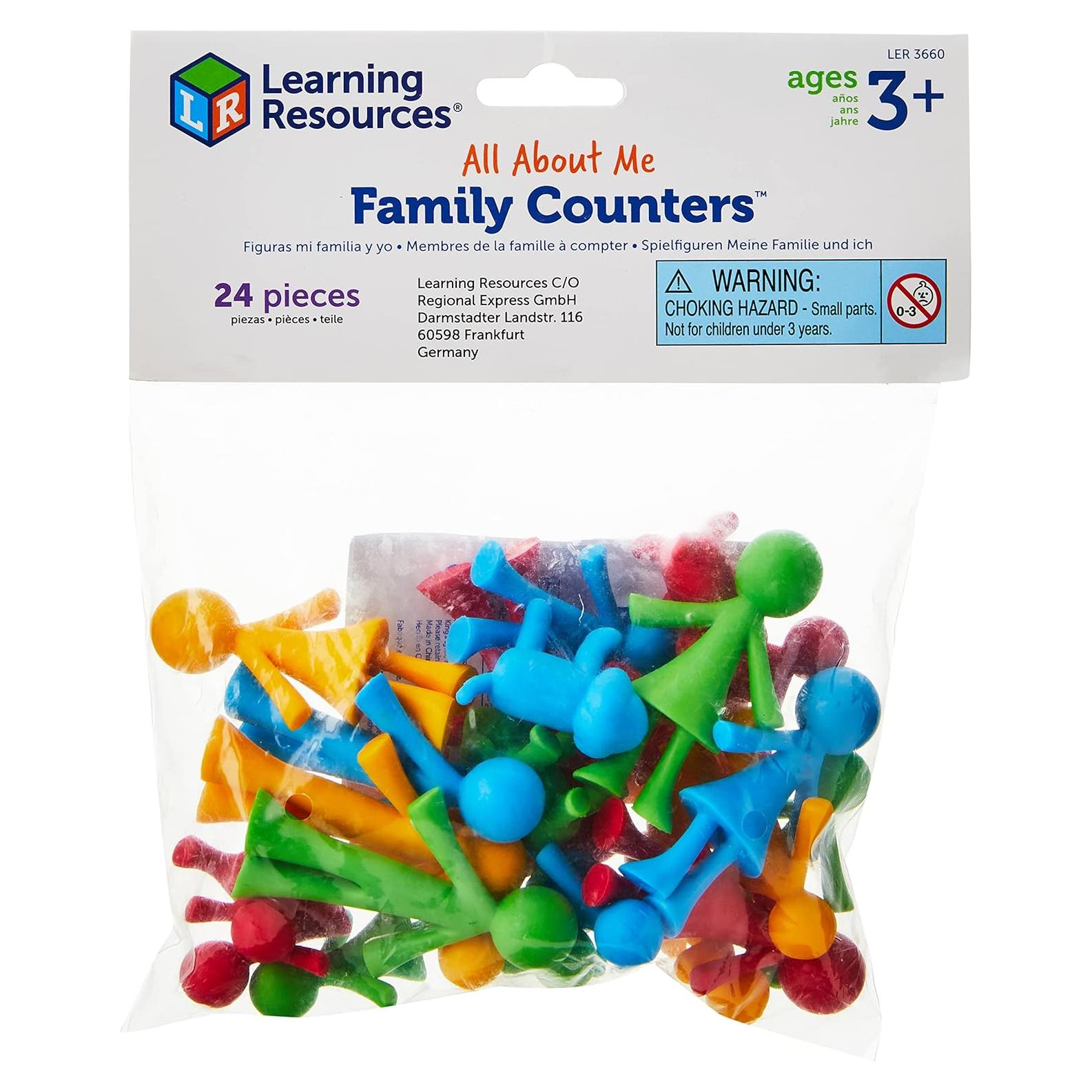 Contadores Familiares Learning Resources - 24 Piezas, 6 Formas, 3+