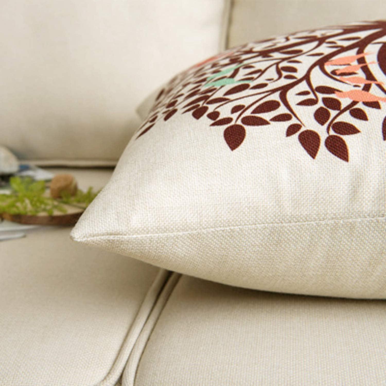 Funda de Cojín Cuadrada Awowee 45x45 cm Navidad Lino Colorido