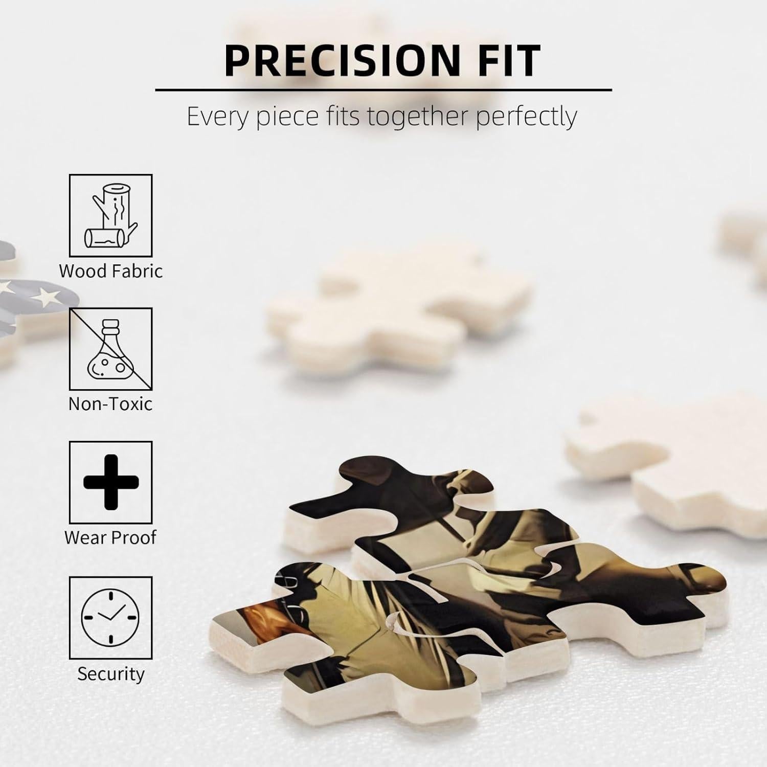 Rompecabezas 500 Piezas AthLeY Madera Patriótico USA 51.8x37.8cm